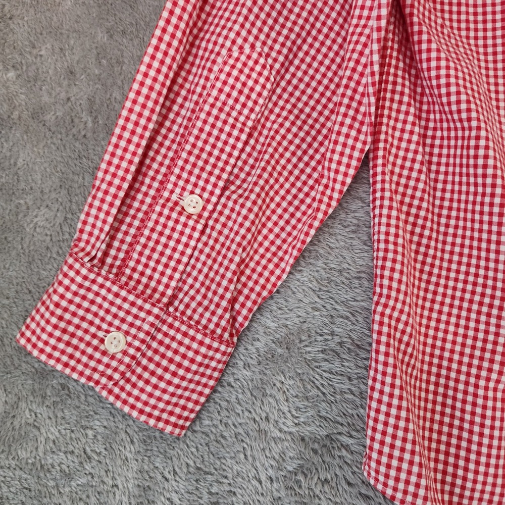 Ralph Lauren Blake Shirt Mens Large Red White Gingham Cotton Button Down - Picture 9 of 9
